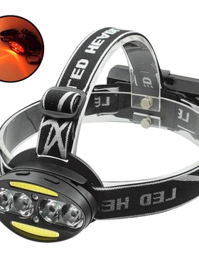 Wasafire Powerful 8 Leds Head Light XML T6+COB White Red Li