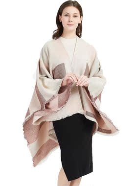 Women winter plaid shawl cashmere scarf ladies warm scarves