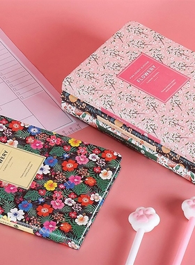 2021 Daily Weekly Monthly Planner A5 Flowery Notebook Time M