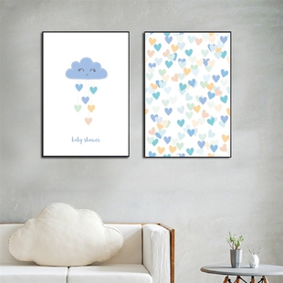 Nursery Cartoon Baby Shower Wall Art Pictures Decor Canvas