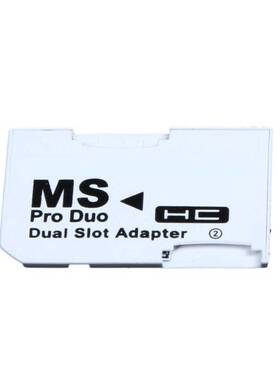 Dual Slot Memory Card Adapter 2 Micro SD HC Cards Converter