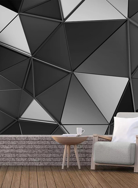 Custom 3D Wallpaper For Walls Modern 3D Stereoscopic Black