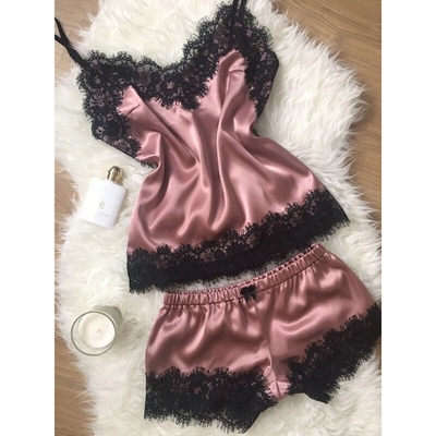 New Arrivals Sexy Lace Satin Pajama Sets Womens Sleepwe