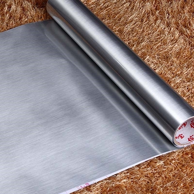 Silver PVC Shelf Liner Self adhesive Wallpaper for Kitchen A