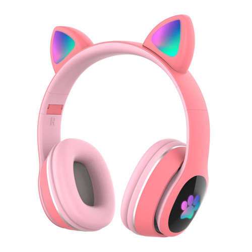 L400 Cute Cat Earphones 3.5mm  5.0 Wireless LED Headphones