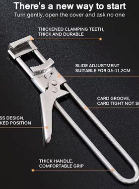 Kitchenware Stainless Steel Adjustable Can Opener Multifunct