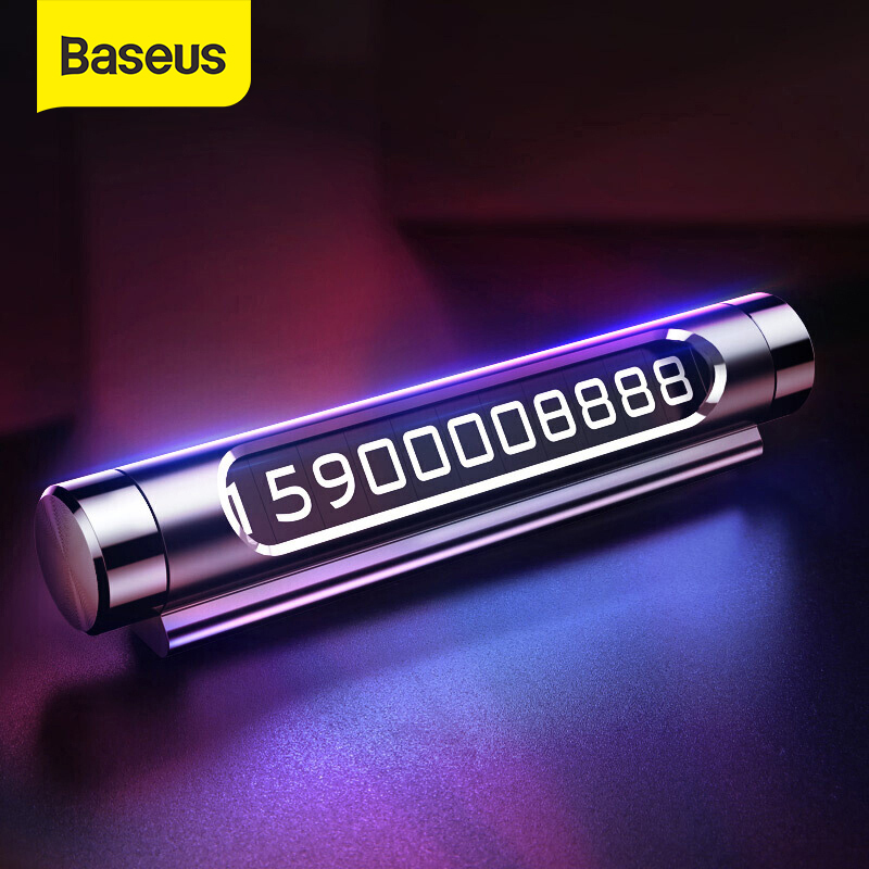 Luminous Car Temporary Parking Card Holder Car Styling Mobil