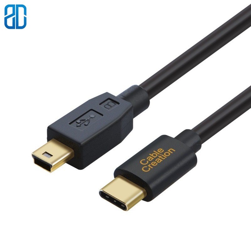 Mini USB to USB C Cable, USB Type C to Mini B Cord, Compati