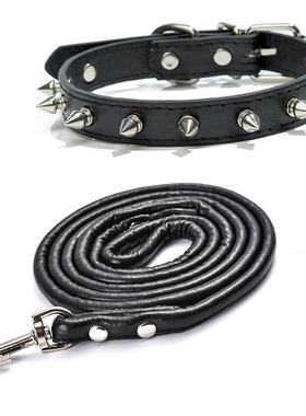 Harp Spiked Studded Leather Dog Collars Pu For Small Medium