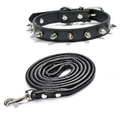 Harp Spiked Studded Leather Dog Collars Pu For Small Medium