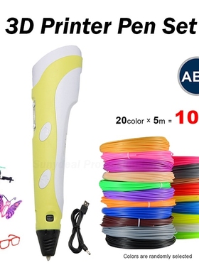 3D Printer Pen 20m ABS Filament DIY Set 3 D Printing Pen Cr