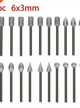 20Pcs 120Grit Diamond Burr Set Drill Bits Set For Tool Rotar