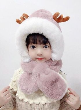 Winter Children Hat Plus Fleece Kids Caps Cartoon Hat For