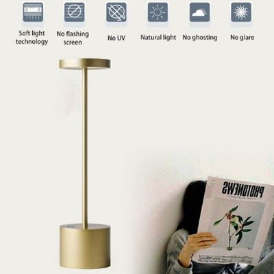 Cordless Touch Dimming Table Lamp Living Room Night Light