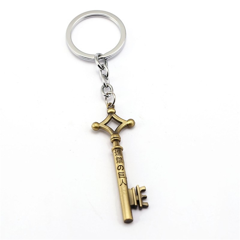 Hot Anime Attack on Titan Keychain Key Shape 3 colors Key Ri