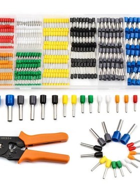 800Pcs Bootlace Cooper Ferrules Kit  Wire Copper Crimp Conne