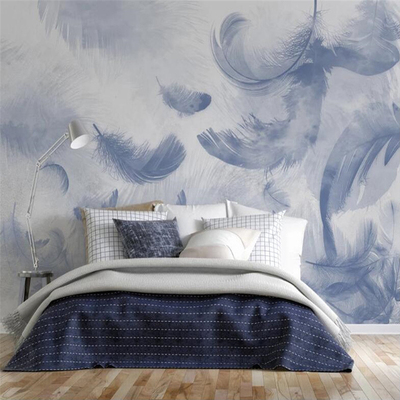 Custom 3D Mural Papel De Parede Hand Painted Feather
