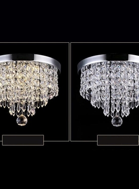 Modern Simplicity K9 Crystal LED Ceiling Lamp 85-265V White