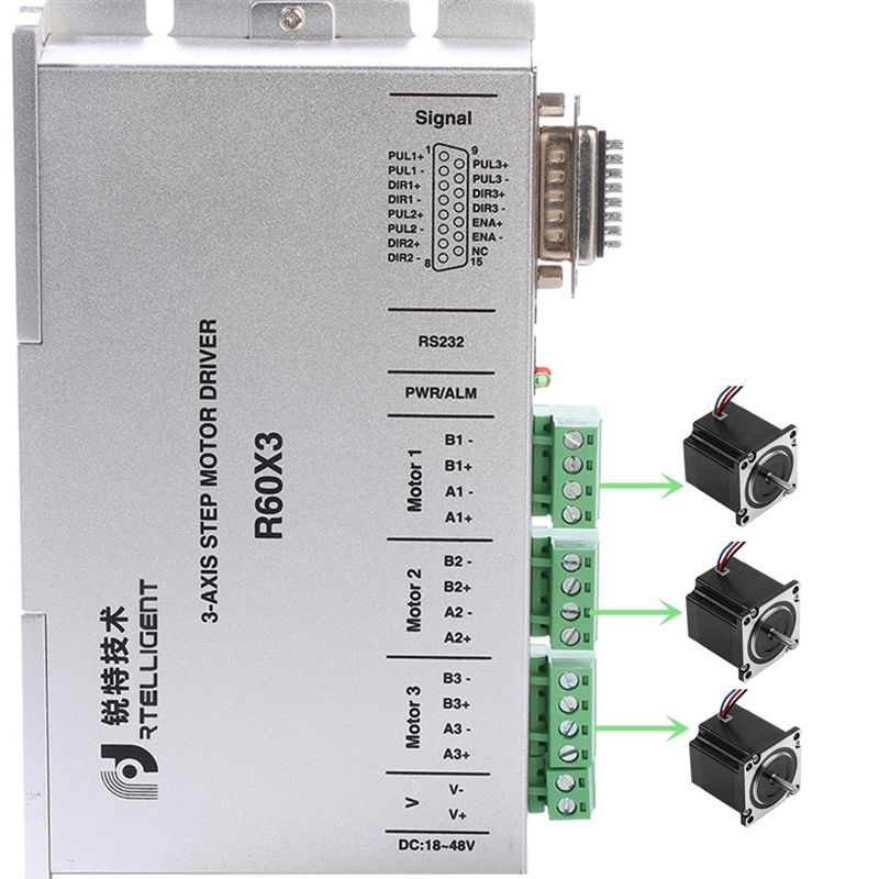Nema 23 24 Stepper Motor Driver R60X3 Independently Drives T