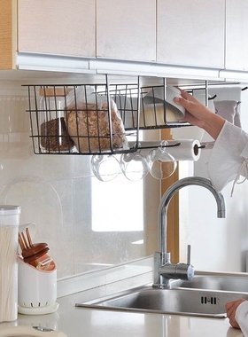 Kitchen cabinets under the diaphragm hanging basket r