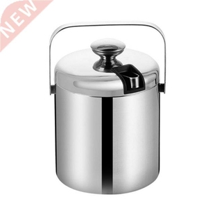 Double-Wall Stainless Steel Insulated Chilling Ice Bucket wi