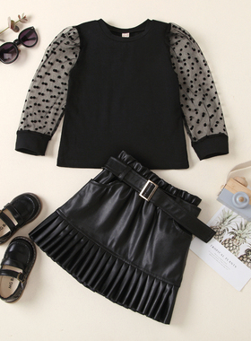 2-7Y Baby Girls Clothes Set 2022 Summer Fall Children Mesh P