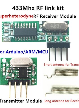 433 Mhz Superheterodyne RF Receiver and Transmitter Module A