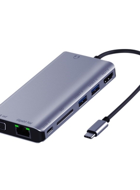 ABKT Usbc To Rj45 Lan 4K Hdmi Vga 2Usb 3.0 Sd Card Slot Rea