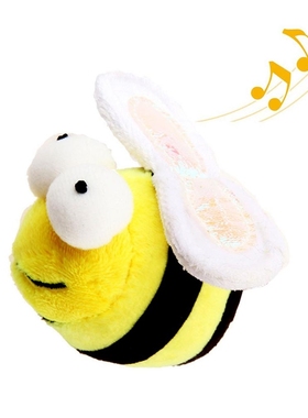 Plush Cat Toys Electronic Cat Toy Bee Shaped Cat Sounding