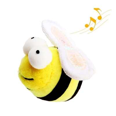 Plush Cat Toys Electronic Cat Toy Bee Shaped Cat Sounding