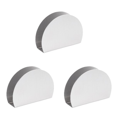 3pcs Vertical Semicircle Paper Tissue Dispenser Stainless