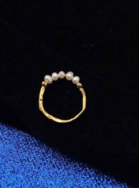 Original Design Handmade Pearl Rings White Baroque Freshwat