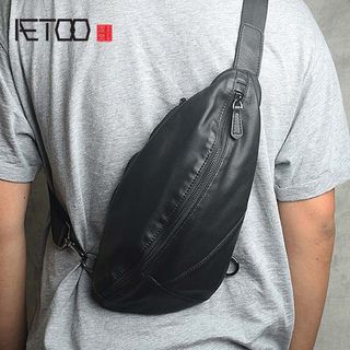 AETOO New retro leather men's chest bag messenger ba