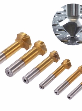 6pcs 3 Flute 90 Degree Hss Chamfer Cutter Chamfering Drillin