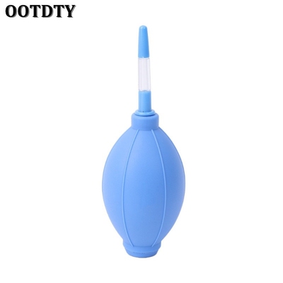 OOTDTY Blue/Red Flexible Cleaner Rubber Air Pump Lens Blowe