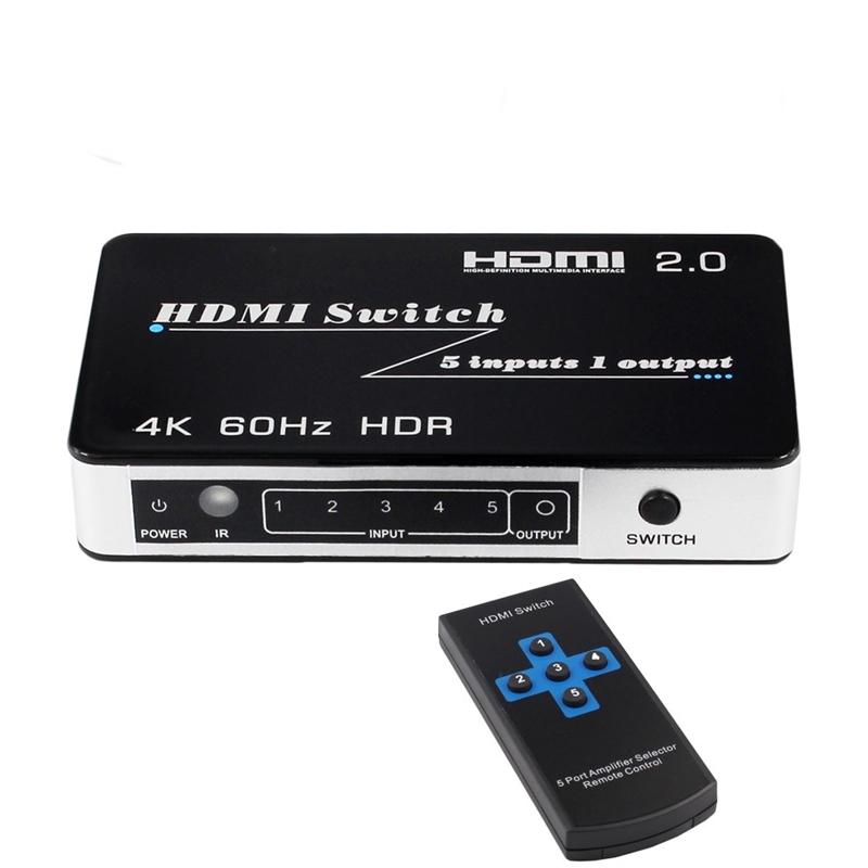 2020 Navceker 4K 60Hz HDMI 2.0 Switch 5x1 HDR UHD HDMI Swit 玩具/童车/益智/积木/模型 其他玩具枪 原图主图