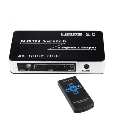 2020 Navceker 4K 60Hz HDMI 2.0 Switch 5x1 HDR UHD HDMI Swit