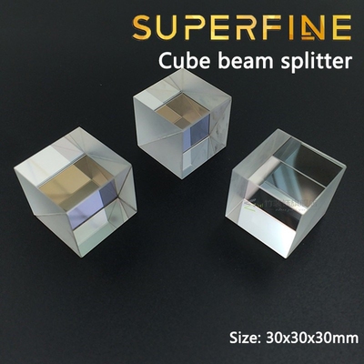Superfine 30x30mm Optical Glass Cube Dichroic Dispersion Bea