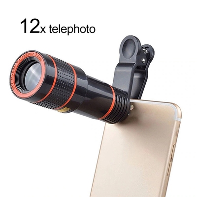 Telephone Camera Lens 12X Zoom Telephoto Universal Clip On