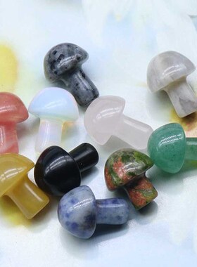 1Pcs Natural Crystal Carved DIY Crafts Micro Landscape Mini