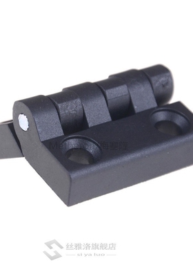 1pc 4.8 x 4.8 x 1.0cm Black Plastic Hinge  Reinforced Plasti