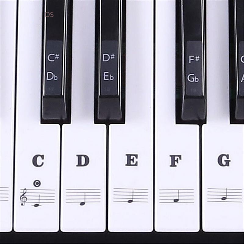 Sticker Piano Electronic Keyboard White-Keys Transparent 61