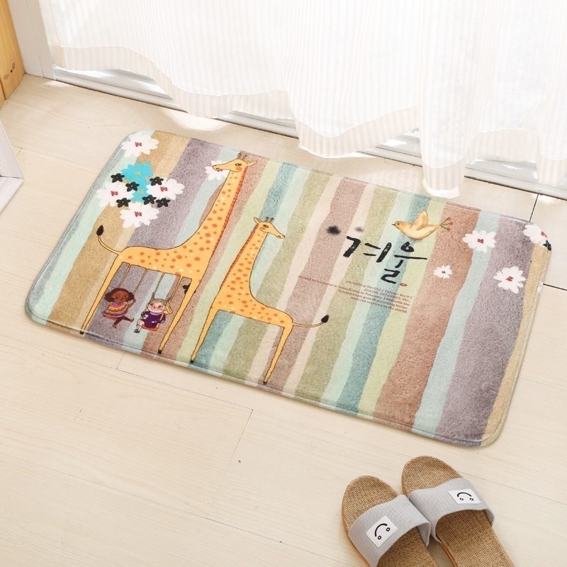 the bedrooms at the door of the toilet mats entered the door