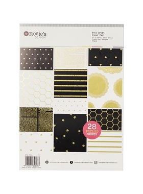 CRZCrafter A4 Foil Scrapbooking Craft Papers Pad 28 Sheets