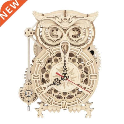 Robotime ROKR 3D Wooden Puzzle Owl Clock Model Building Kit