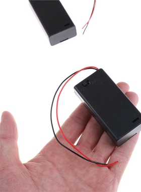 2 Pcs AA 3V Battery Box Holder Case Plastic With 15cm Wire