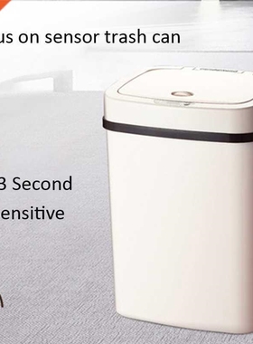 Touchless Trash Can Automatic Sensor Dustbin Battery ABS Pl