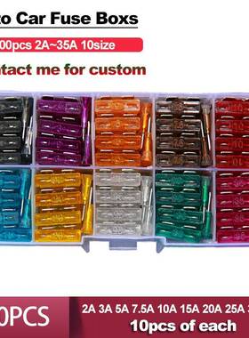 Auto Car Fuse Box Medium100PCS 2A 3A 5A 7.5A 10A 15A 20A 25A
