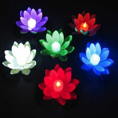 LED Artificial Lotus shaped Colorful Changed Floating Flowe