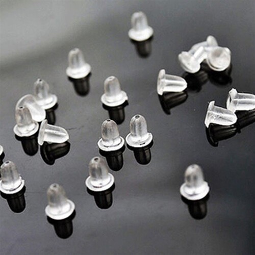 2019 Fashion 100PCS/set Silicone Earring Back Stopper Flower